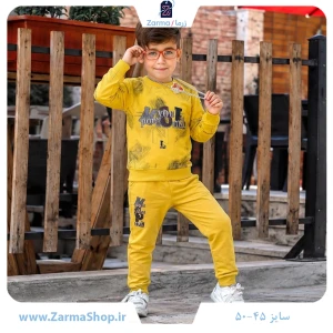ست بلوز و شلوار پنبه پسرانه طرح ام ان