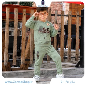 ست بلوز و شلوار پنبه پسرانه طرح ام ان