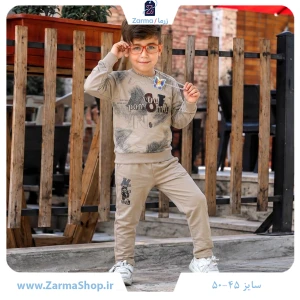 ست بلوز و شلوار پنبه پسرانه طرح ام ان