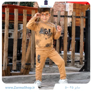 ست بلوز و شلوار پنبه پسرانه طرح ام ان