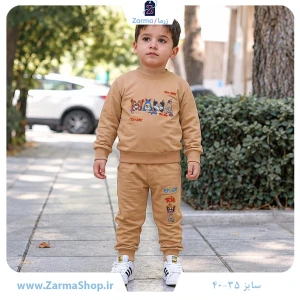 ست بلوز و شلوار پسرانه با طرح تام و جری ماما