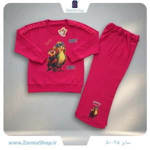 ست بلوز و شلوار پنبه دخترانه طرح اُلی