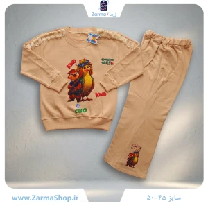 ست بلوز و شلوار پنبه دخترانه طرح اُلی