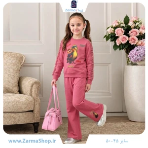 ست بلوز و شلوار پنبه دخترانه طرح اُلی