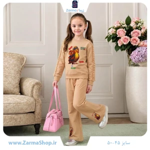 ست بلوز و شلوار پنبه دخترانه طرح اُلی