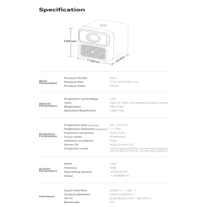 امکانات ویدیو پرژکتور شیائومی مدل  Xiaomi Video Projector Dali 1