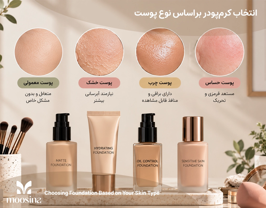 کرمپودر مناسب برای پوست خشک، چرب و مختلط
