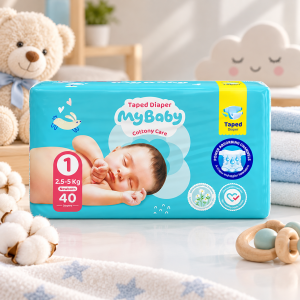 پوشک چسبی کانال دار مای بیبی my baby سایز 1 ، 40 عددی