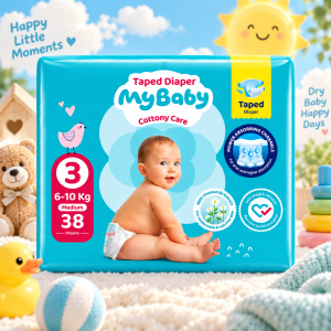 پوشک چسبی کانال دار مای بیبی my baby سایز 3 ، 38 عددی