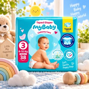 پوشک چسبی کانال دار مای بیبی my baby سایز 3 ، 38 عددی