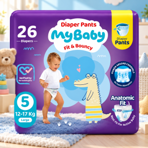 پوشک شورتی کانال دار مای بیبی my baby سایز 5 (26 عددی)