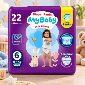 پوشک شورتی کانال دار مای بیبی my baby سایز 6 (22 عددی)
