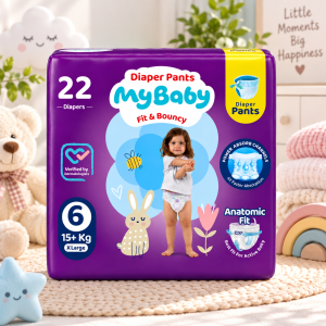 پوشک شورتی کانال دار مای بیبی my baby سایز 6 (22 عددی)
