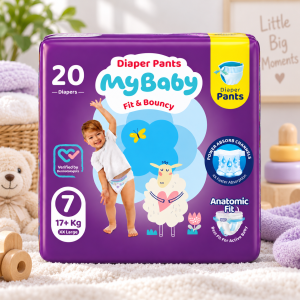 پوشک شورتی کانال دار مای بیبی my baby سایز 7 (20 عددی)