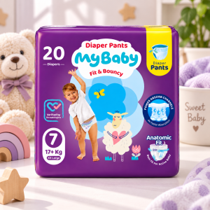 پوشک شورتی کانال دار مای بیبی my baby سایز 7 (20 عددی)