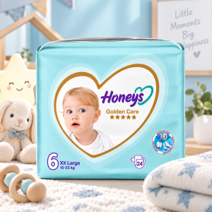 پوشک بچه هانیز سایز شش 24 عددی