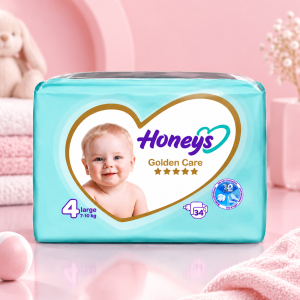 پوشک بچه هانیز سایز چهار 34 عددی