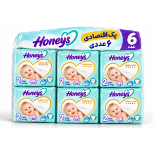 پک اقتصادی ۶ عددی پوشک هانیز سایز ۲ (16 عددی ) (Honeys Golden Care)