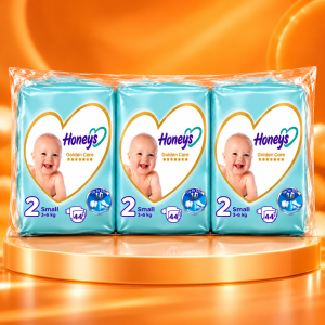 پک اقتصادی ۳ عددی پوشک هانیز سایز ۲  (44 عددی ) (Honeys Golden Care)