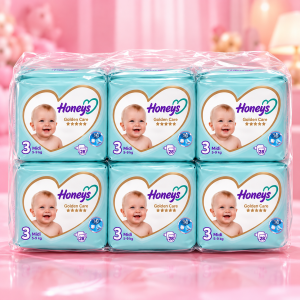پک اقتصادی ۶ عددی پوشک هانیز سایز ۳ (38 عددی ) (Honeys Golden Care)
