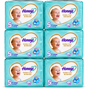 پک اقتصادی ۶ عددی پوشک هانیز سایز ۵ (۲۸ عددی) (Honeys Golden Care)