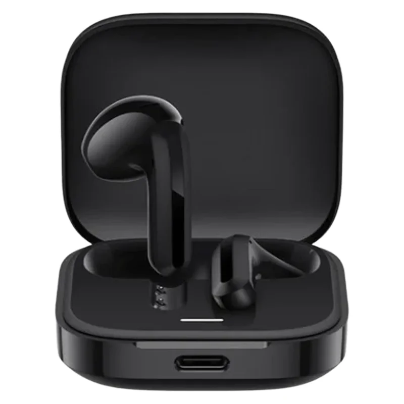 هدفون بلوتوثی شیائومی مدل Redmi Buds 6 Active با نویز کنسلینگ میکروفون (ENC)، درگاه شارژ USB Type-C، دارای دو میکروفون با قابلیت حذف نویز، پشتیبانی از فرمان لمسی، مقاوم در برابر رطوبت و عرق (IPX4)