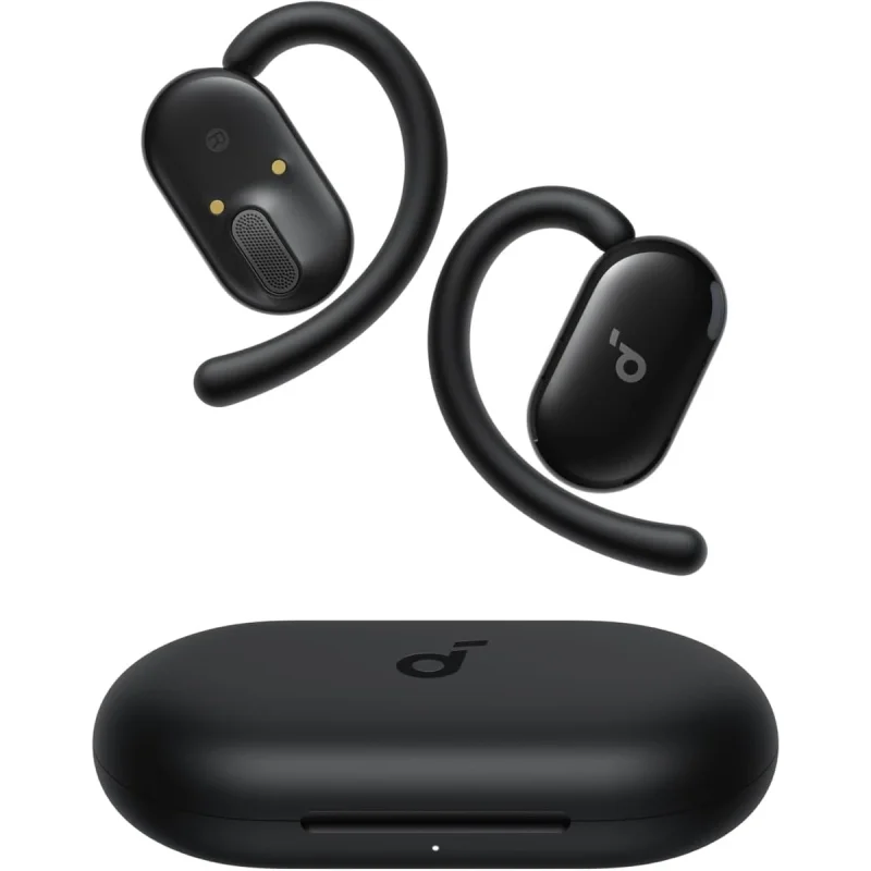 هدفون بلوتوثی انکر مدل V20i بدون قابلیت نویز کنسلینگ، درگاه شارژ USB Type-C، دارای 4 میکروفون برای مکالمه شفاف، مقاوم در برابر آب و گرد و غبار استاندارد مقاومتی IP55