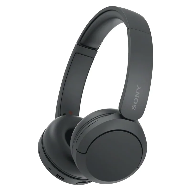 هدفون بلوتوثی سونی مدل WH-CH520 با نویز کنسلینگ فعال (ANC)، درگاه شارژ USB Type-C، دارای پشتیبانی از دستیار صوتی Google Assistant و Siri، طراحی چرخشی برای حمل و نگهداری آسان