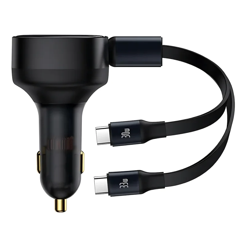 شارژر فندکی 33 وات بیسوس مدل B-ExpansionC به همراه کابل USB-C