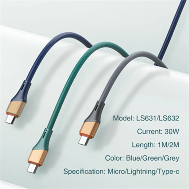 کابل تبدیل USB به USB-C الدینیو مدل LS631 طول 1 متر