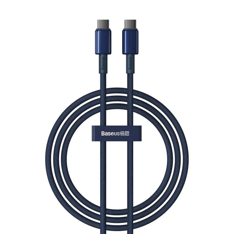 کابل USB-C بیسوس مدل Tungsten Gold 100W طول 1 متر