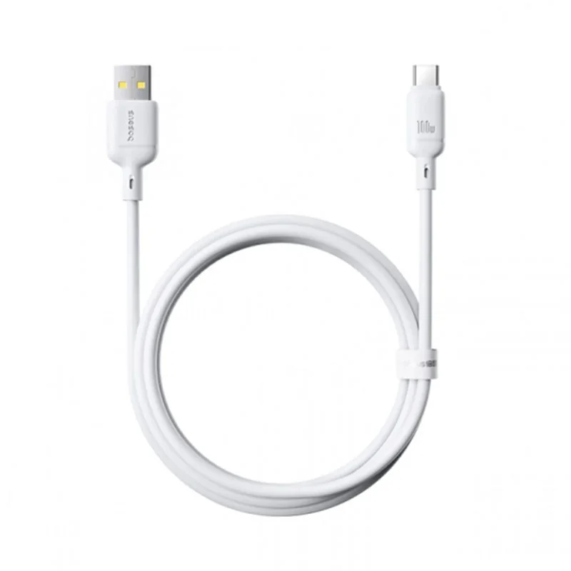 کابل تبدیل USB-A به USB-C بیسوس مدل Silky P10377703213-00 طول 1 متر