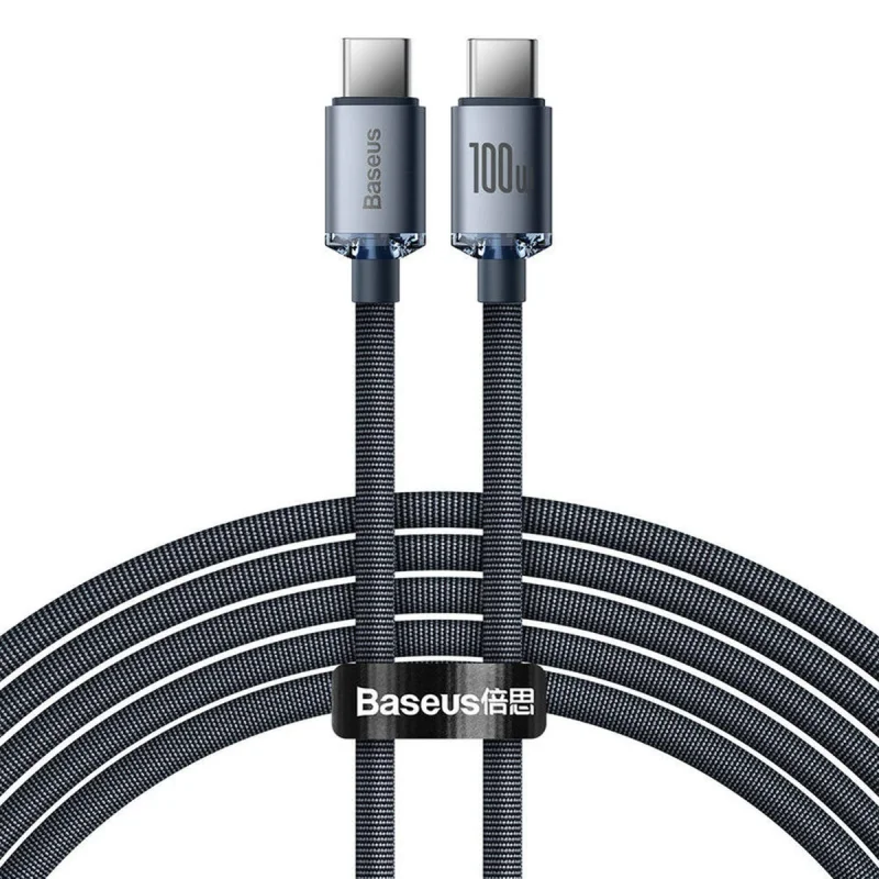 کابل usb-c بیسوس مدلcrystal shine100W new packطول۱.۲متر