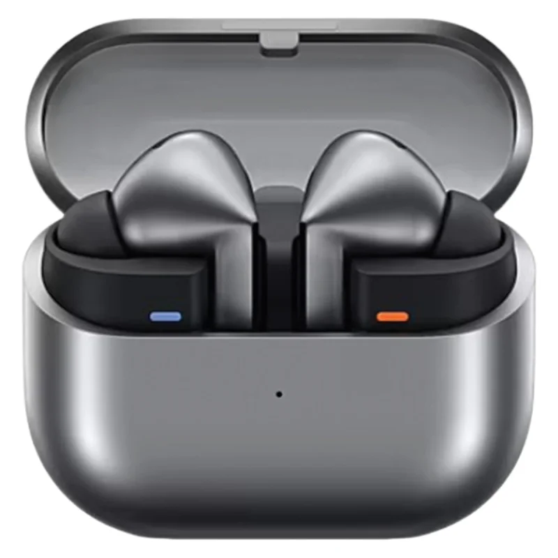 هدفون بلوتوثی سامسونگ مدل Galaxy Buds3 Pro دارای نویز کنسلینگ فعال (ANC)، درگاه شارژ USB Type-C، شارژ بی سیم، با قابلیت اتصال به چند دستگاه، پشتیبانی از فرمان لمسی، پشتیبانی از دستیار صوتی، مقاوم در برابر آب