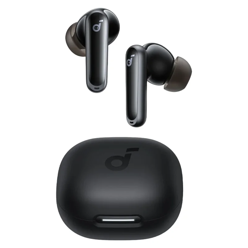هدفون بلوتوثی انکر مدل Soundcore P40i با نویز کنسلینگ فعال (ANC)، نویز کنسلینگ (ENC)، درگاه شارژ USB Type-C، دارای 6 میکروفون داخلی با بهره‌گیری از هوش مصنوعی، پشتیبانی از فرمان لمسی، مقاوم در برابر آب