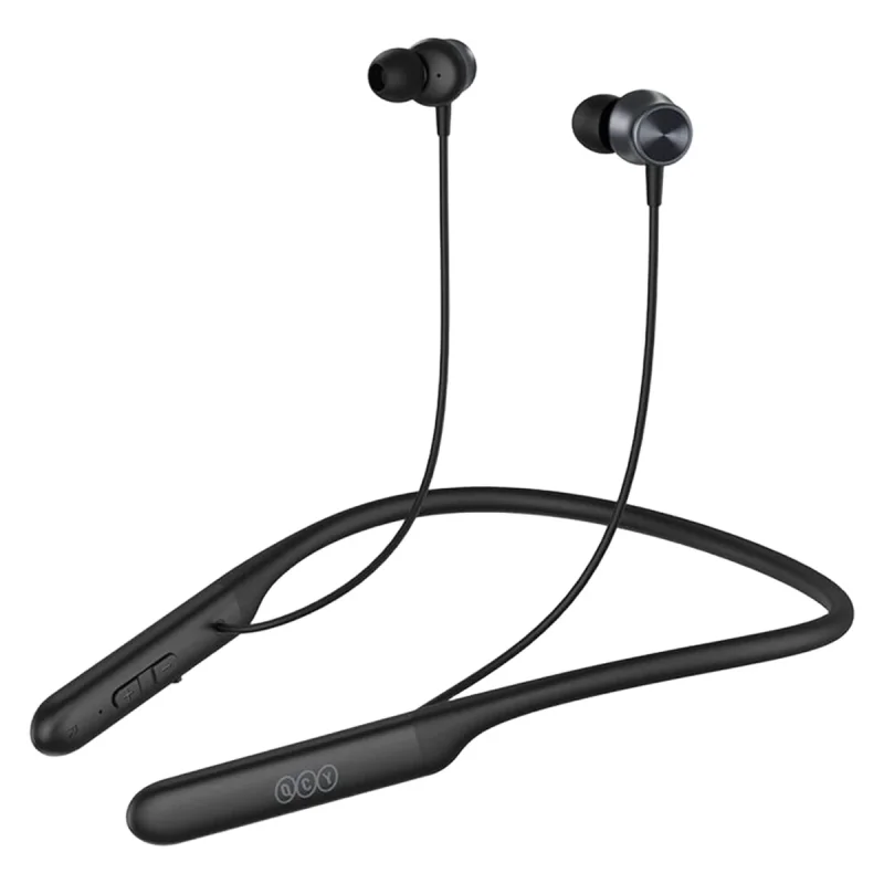 هدفون بلوتوثی گردنی QCY مدل C2 با قابلیت حذف نویز محیطی (ENC)، درگاه شارژ USB Type-C، با قابلیت شارژ سریع، مقاوم در برابر رطوبت و عرق (IPX4)