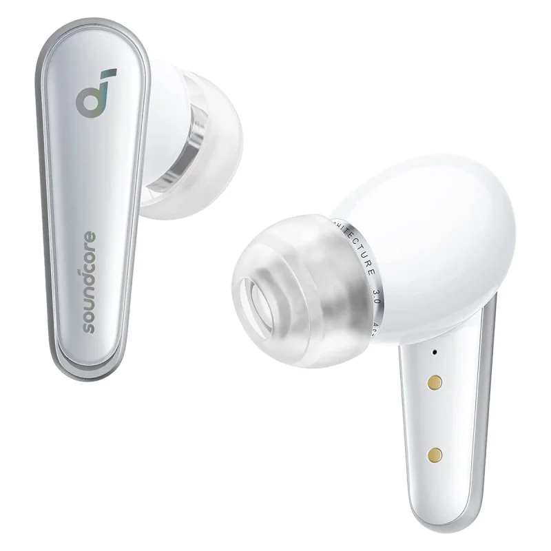 هدفون بلوتوثی انکر مدل Soundcore Liberty 4 A3953 با نویز کنسلینگ فعال (ANC)، درگاه شارژ USB Type-C، دارای 6 میکروفون برای مکالمه شفاف، مقاوم در برابر رطوبت و عرق (IPX4)