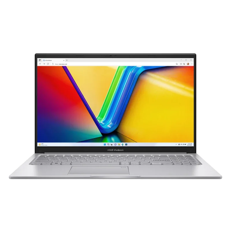 لپ‌تاپ ایسوس مدل Vivobook 15 F1504VA-NJ824 با پردازنده Core i7-1355U، رم DDR4 40GB با فرکانس 3200MHz، حافظه SSD با ظرفیت 1TB، نمایشگر 15.6 اینچ TN با وضوح Full HD، دارای نور پس‌زمینه کیبورد، حسگر اثر انگشت، سیستم‌عامل Windows 11