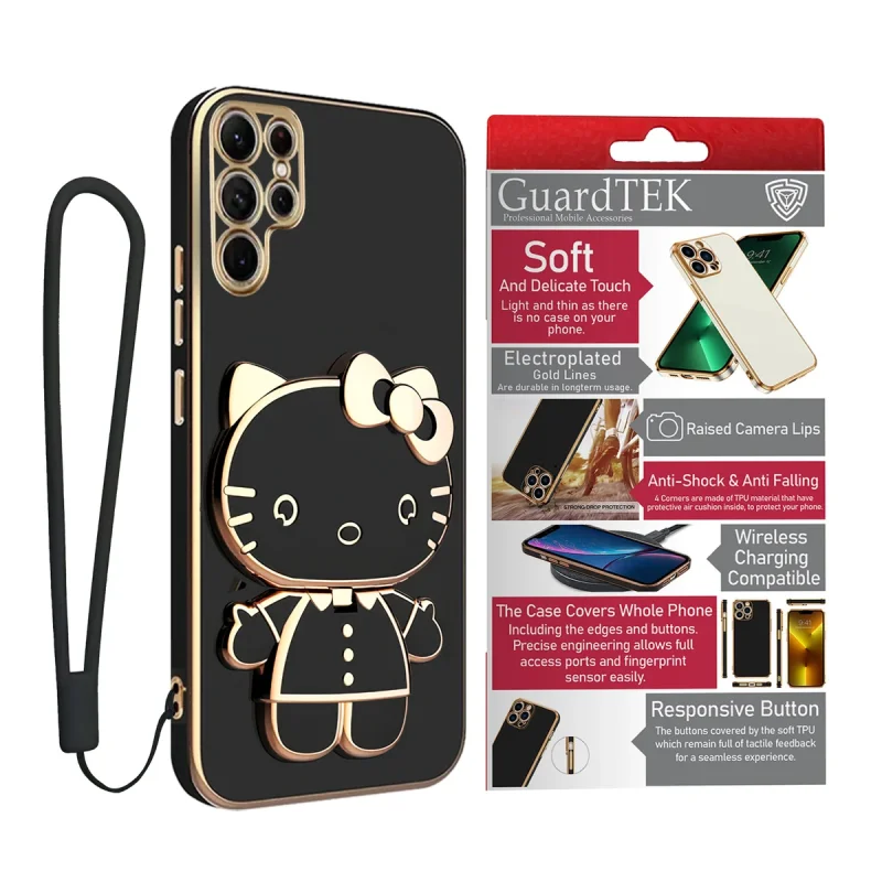 کاور گاردتک آساک مدل Kitty Strap مناسب برای گوشی موبایل سامسونگ Galaxy S24 Ultra به همراه بند
