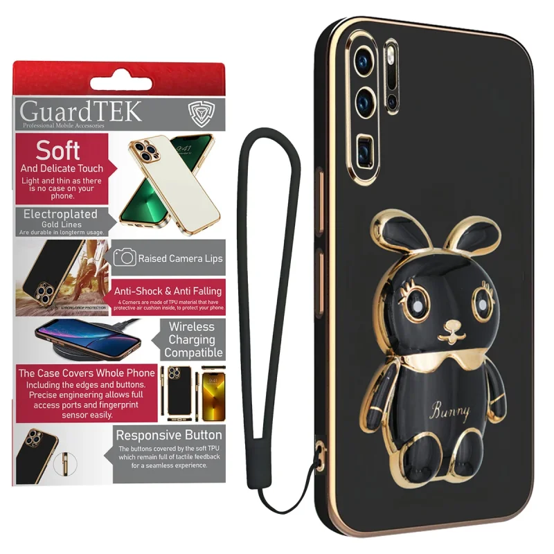 کاور گاردتک آساک مدل Bunny Strap مناسب برای گوشی موبایل هوآوی P30 Pro به همراه بند