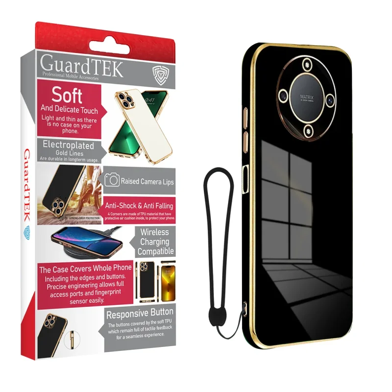 کاور گاردتک آساک مدل MyCase Apple Strap مناسب برای گوشی موبایل آنر Magic 5 Lite به همراه بندآویز
