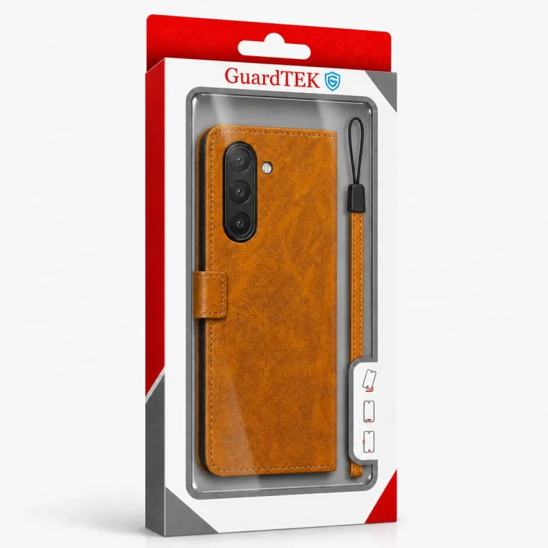 یف کلاسوری گاردتک مدل Flip cover strap مناسب برای گوشی موبایل سامسونگ Galaxy A55 به همراه بند