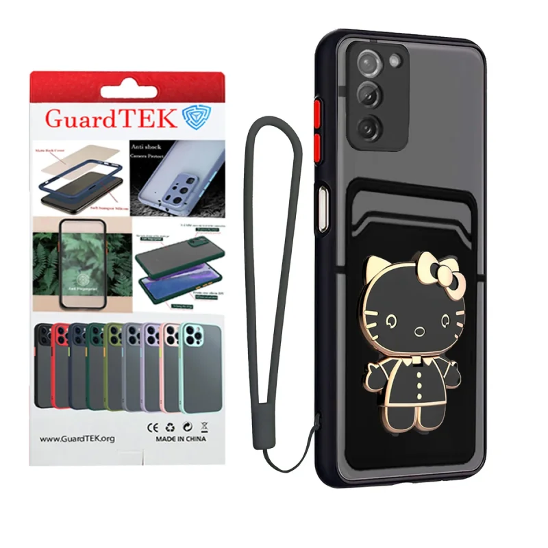کاور گاردتک آساک مدل MBC Card Kitty Strap مناسب برای گوشی موبایل سامسونگ Galaxy A03S به همراه بند آویز