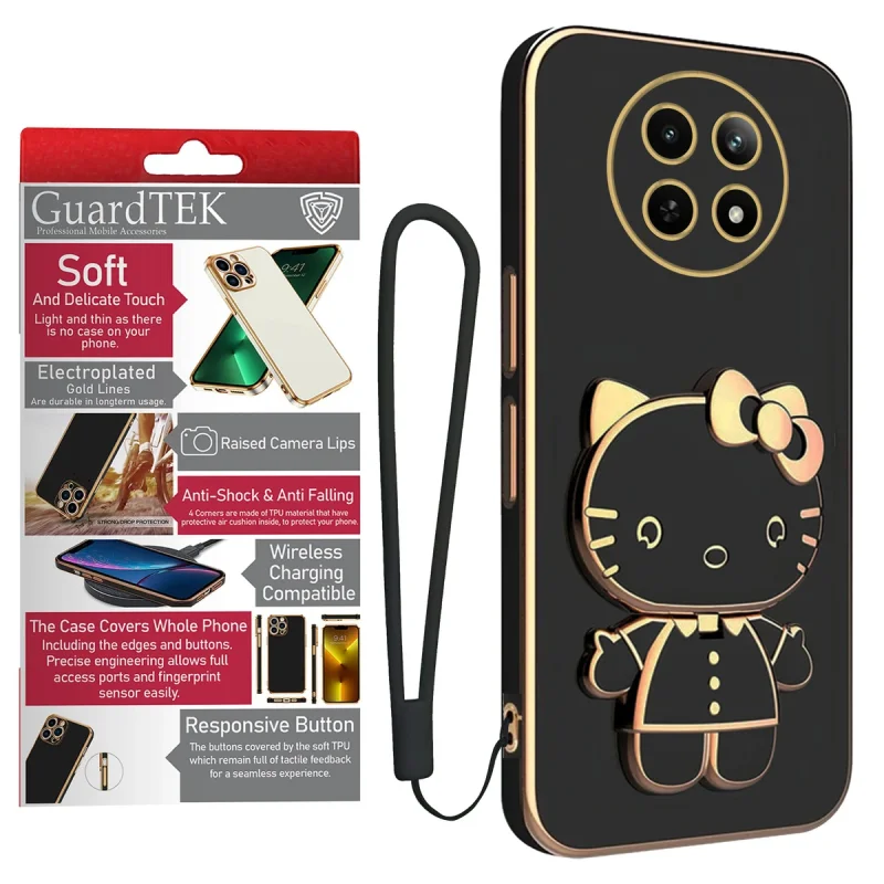 کاور گاردتک آساک مدل Kitty Strap مناسب برای گوشی موبایل ریلمی 12 5G به همراه بندآویز