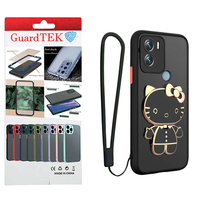 کاور گاردتک آساک مدل MBC Kitty Strap مناسب برای گوشی موبایل شیائومی Redmi A1 Plus/ A2 Plus به همراه بند