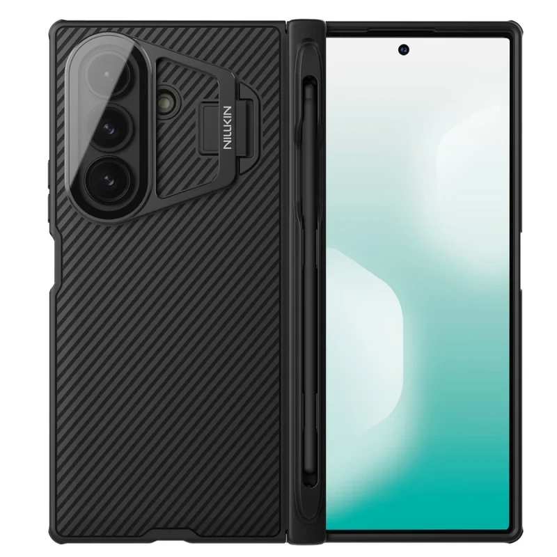 کاور نیلکین مدل Camshield Prop Magnetic Stylus Pen & Transparent Lens Cover Version مناسب برای گوشی موبایل سامسونگ Galaxy Z Fold 7