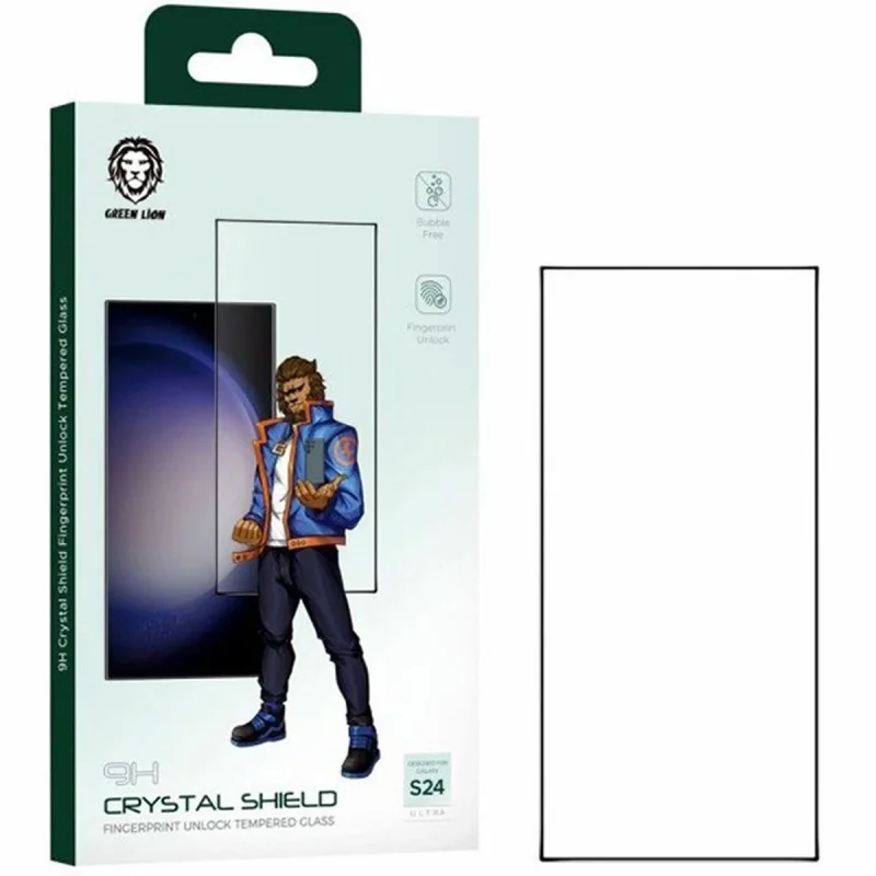 محافظ صفحه نمایش گرین لاین مدل 9H Crystal Shield مناسب برای گوشی موبایل سامسونگ Galaxy S24 Ultra