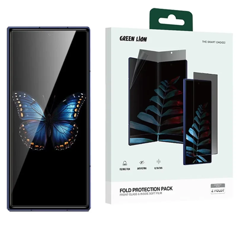 محافظ صفحه نمایش حریم شخصی گرین لاین مدل Fold Pri Protection Pack مناسب برای گوشی موبایل سامسونگ Galaxy Z Fold 7