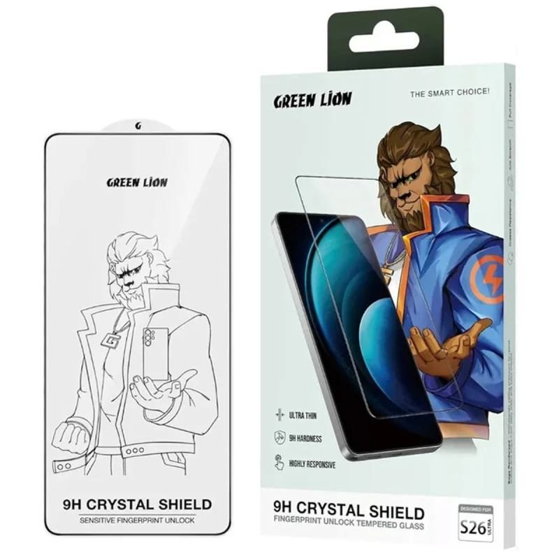 محافظ صفحه نمایش گرین لاین مدل 9H Crystal Shield مناسب برای گوشی موبایل سامسونگ Galaxy S26 Ultra