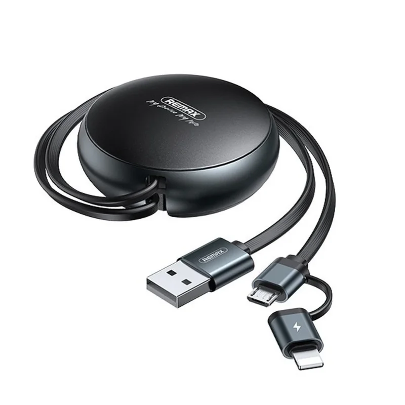 کابل تبدیل USB به MicroUSB/لایتنینگ ریمکس مدل RC-182i طول 0.96 متر